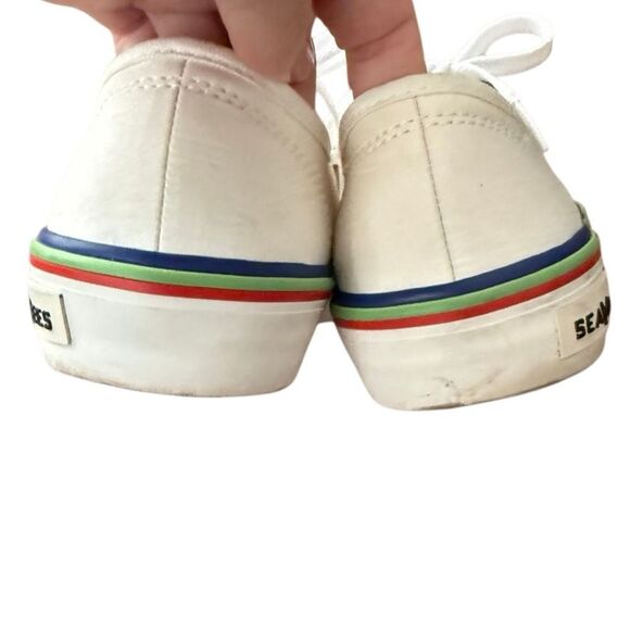 Seavees Legend Pride Cotton Poplin White Sneakers 7.5 - Picture 7 of 10
